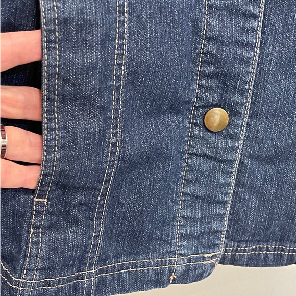 AMX Jean Jacket 3/4 Sleeve with Snaps  Plus - Picture 4 of 9